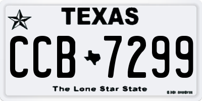 TX license plate CCB7299