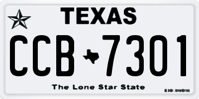 TX license plate CCB7301