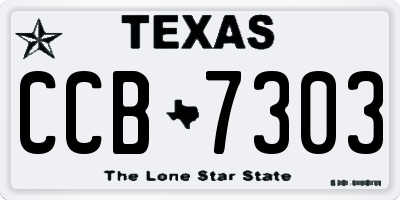 TX license plate CCB7303