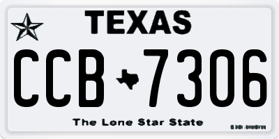 TX license plate CCB7306