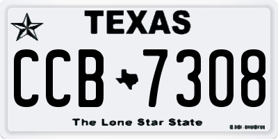 TX license plate CCB7308
