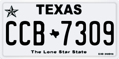 TX license plate CCB7309