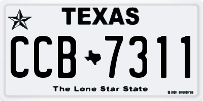 TX license plate CCB7311
