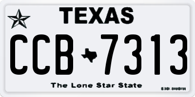 TX license plate CCB7313