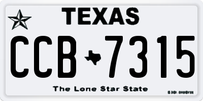 TX license plate CCB7315