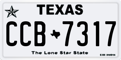 TX license plate CCB7317