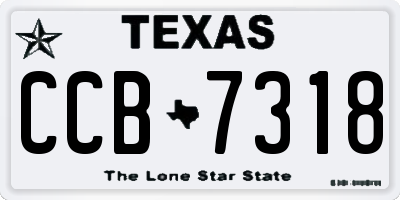 TX license plate CCB7318