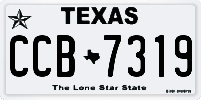 TX license plate CCB7319