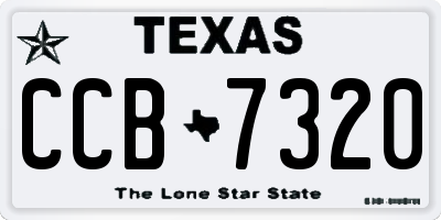 TX license plate CCB7320