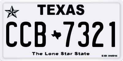 TX license plate CCB7321