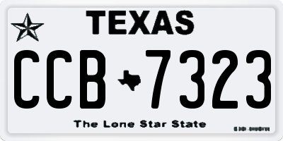 TX license plate CCB7323