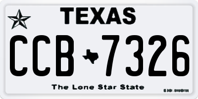 TX license plate CCB7326
