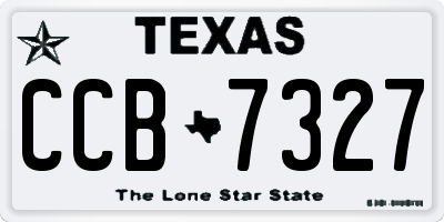 TX license plate CCB7327
