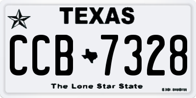 TX license plate CCB7328