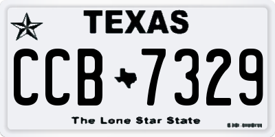 TX license plate CCB7329