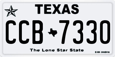 TX license plate CCB7330