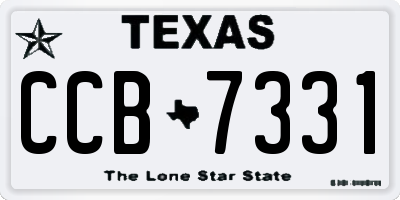 TX license plate CCB7331