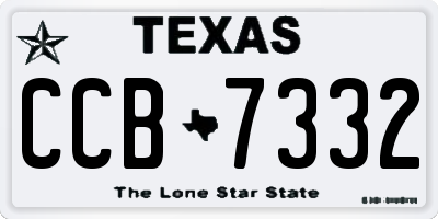 TX license plate CCB7332
