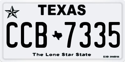 TX license plate CCB7335