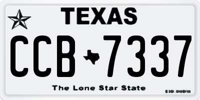 TX license plate CCB7337