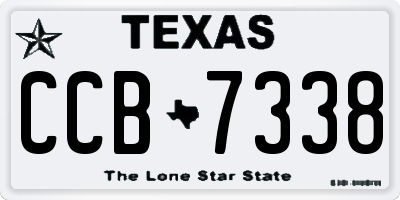 TX license plate CCB7338