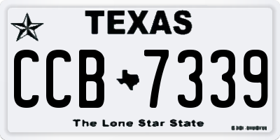TX license plate CCB7339