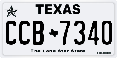 TX license plate CCB7340