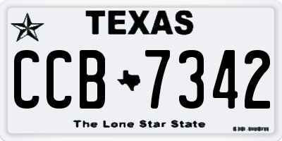 TX license plate CCB7342