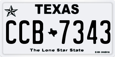 TX license plate CCB7343