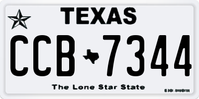 TX license plate CCB7344
