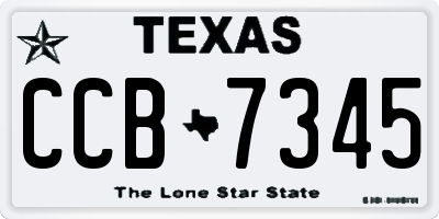TX license plate CCB7345