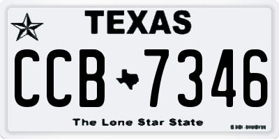 TX license plate CCB7346