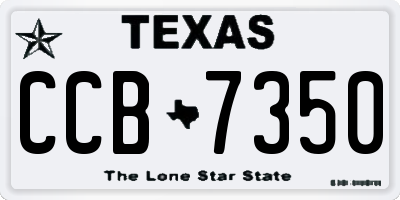 TX license plate CCB7350