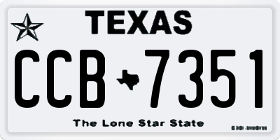 TX license plate CCB7351