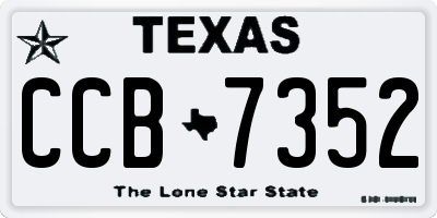 TX license plate CCB7352