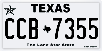 TX license plate CCB7355