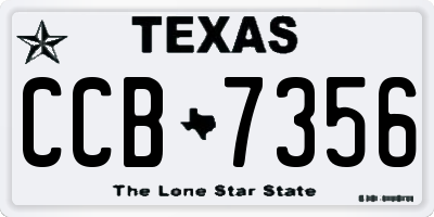 TX license plate CCB7356
