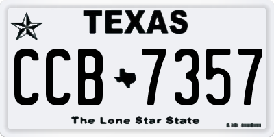 TX license plate CCB7357