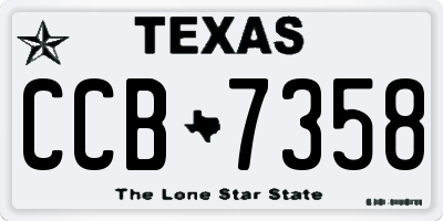 TX license plate CCB7358