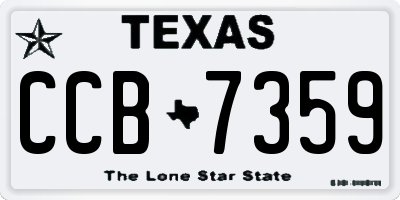 TX license plate CCB7359