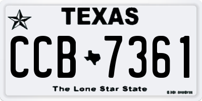 TX license plate CCB7361