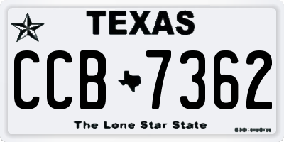 TX license plate CCB7362
