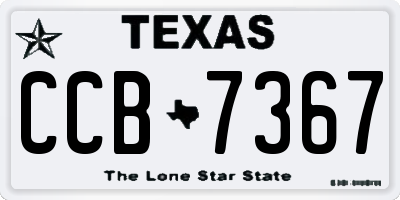 TX license plate CCB7367