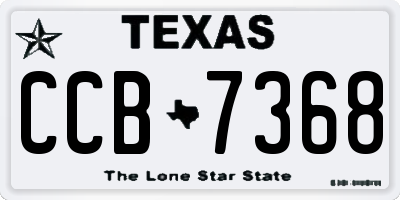 TX license plate CCB7368