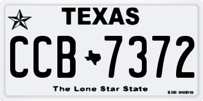 TX license plate CCB7372