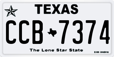 TX license plate CCB7374