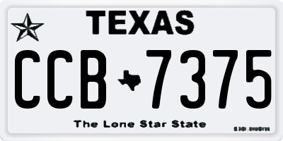 TX license plate CCB7375