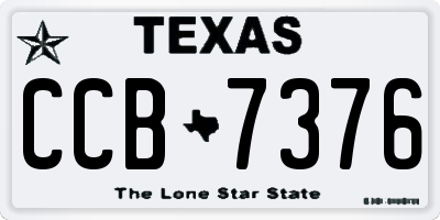 TX license plate CCB7376
