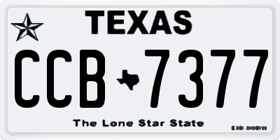 TX license plate CCB7377