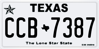 TX license plate CCB7387